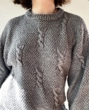 Szary sweter handmade