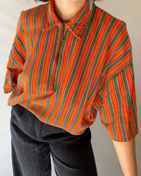 T-shirt polo w paski