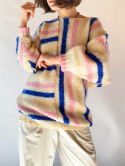 Pastelowy sweter handmade